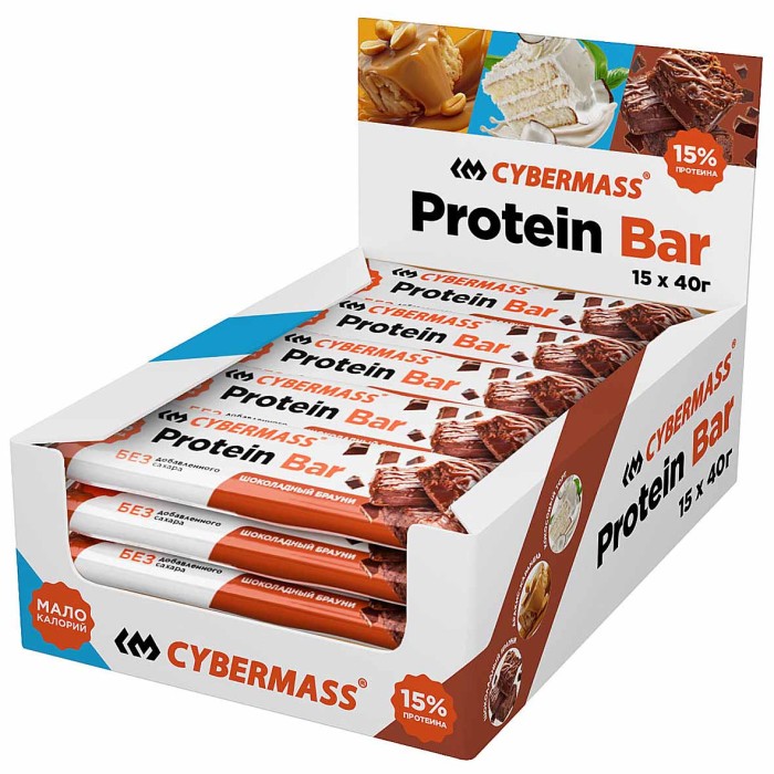 Батончик Cybermass Protein Bar шоколадный брауни 40гр м/у
