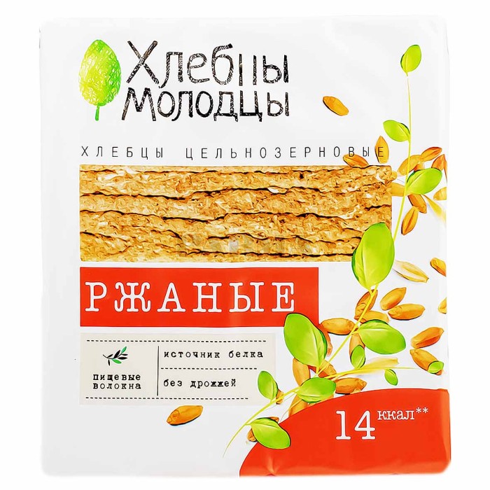 Хлебцы Хлебцы-Молодцы хрустящие ржаные 110гр м/у