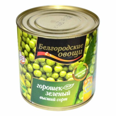 Горошек зеленый Белгородские овощи в/с 400гр ж/б