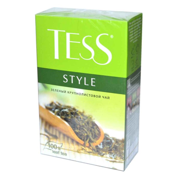 Чай Tess Style зеленый крупнолистовой 100гр к/у