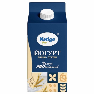 Йогурт Nәtige Pro злаки-отруби 1,5% 300гр т/п