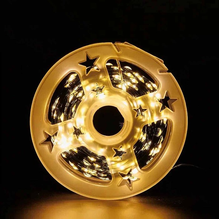 Украшение новогоднее Гирлянда Роса 100м белый/теплый 8 режимов