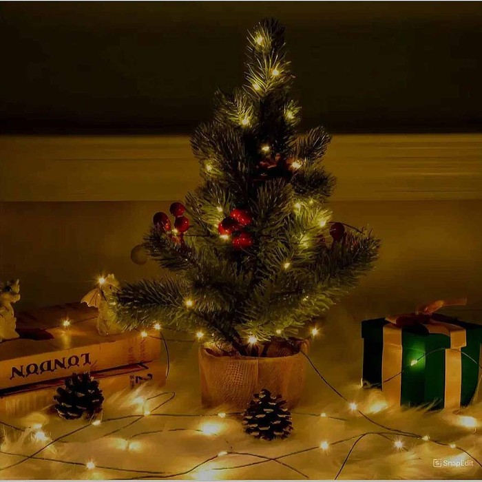 Украшение новогоднее Гирлянда Роса 100м белый/теплый 8 режимов