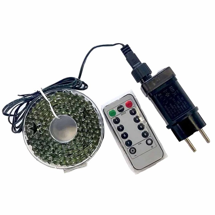 Украшение новогоднее Гирлянда Роса 100м белый/теплый 8 режимов