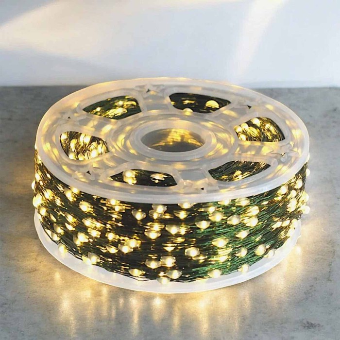 Украшение новогоднее Гирлянда Роса 100м белый/теплый 8 режимов