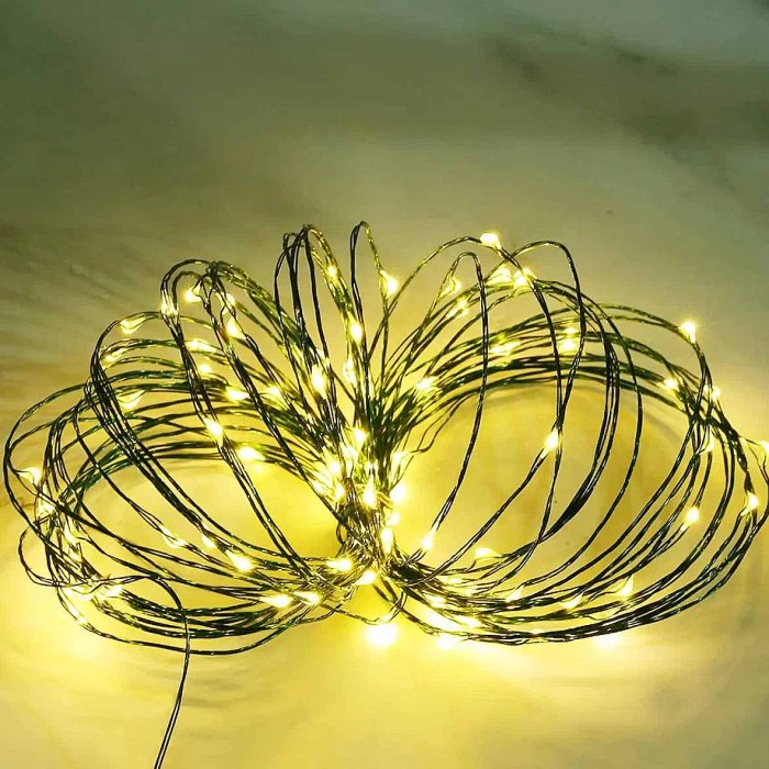 Украшение новогоднее Гирлянда Роса 100м белый/теплый 8 режимов