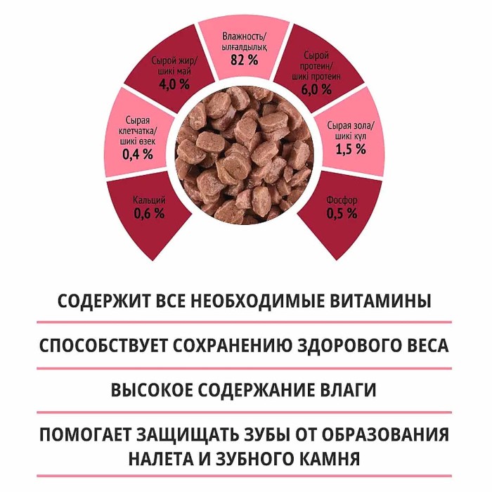 Корм для кошек Kott с говядиной в соусе 75гр пауч
