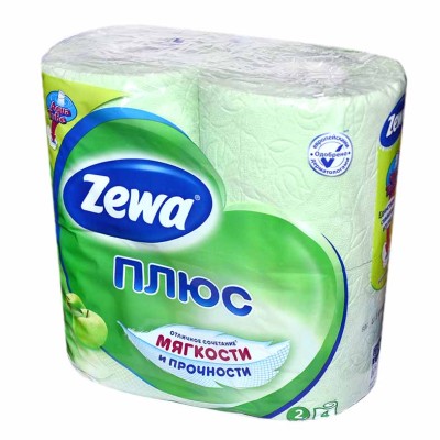 Бумага туалетная Zewa Плюс Apple 2сл 4рул м/у