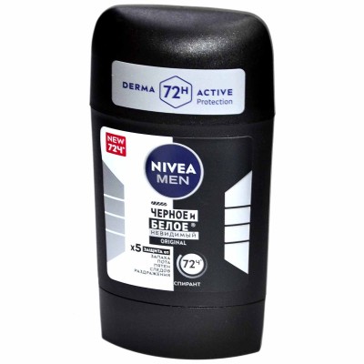 Дезодорант Nivea Men Черное и белое невидимый 50мл пэт