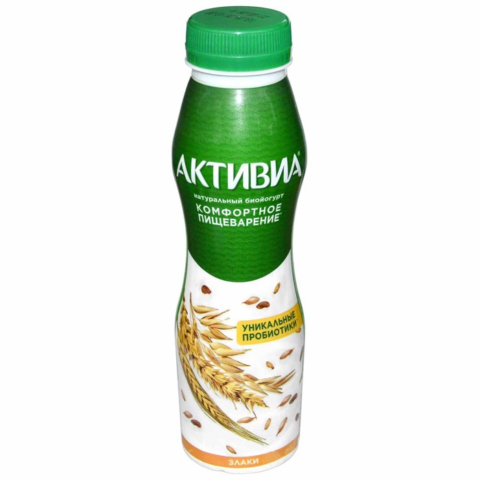 Йогурт питьевой Активия злаки 2,2% 260мл пэт