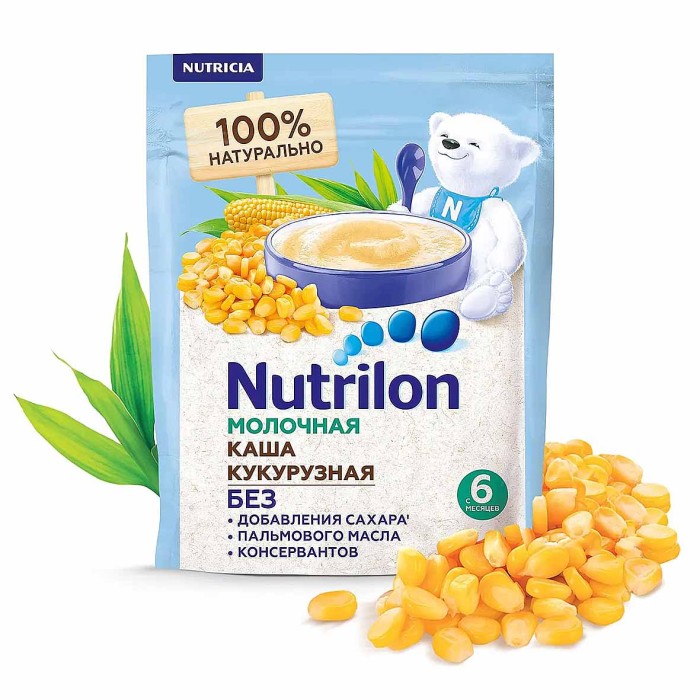 Каша Nutrilon кукурузная молочная с 6мес 200гр д/п