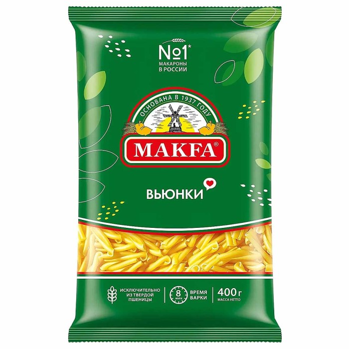 Макароны Makfa Вьюнки 400гр м/у