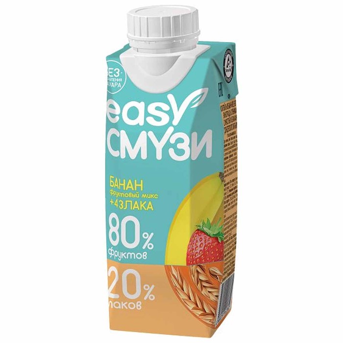 Смузи Сады Придонья банан,яблоко,виноград,клубника со злаками 250мл т/п