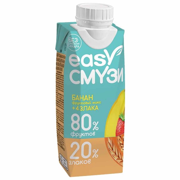 Смузи Сады Придонья банан,яблоко,виноград,клубника со злаками 250мл т/п