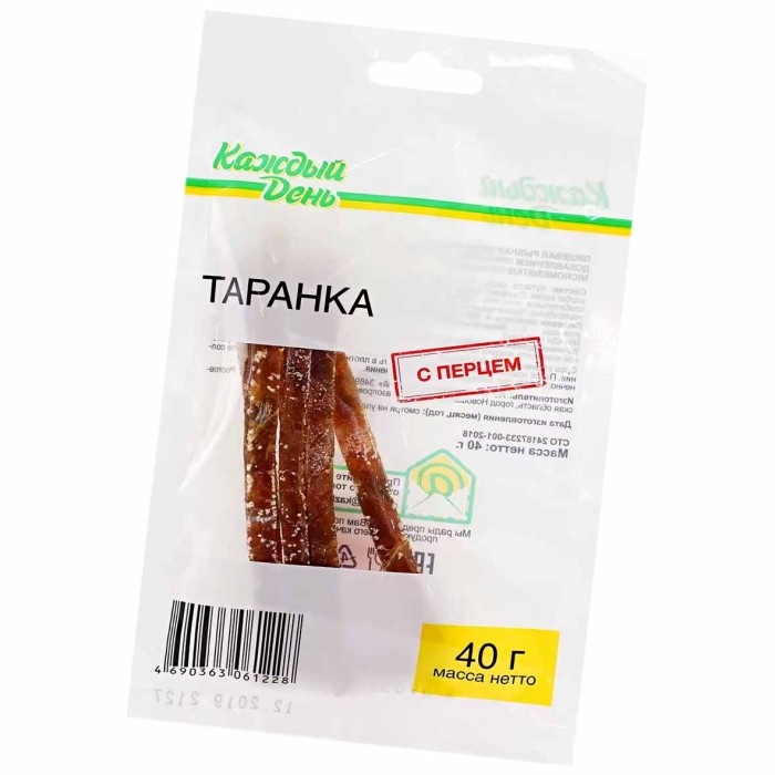 Таранка Каждый день с перцем 40гр м/у