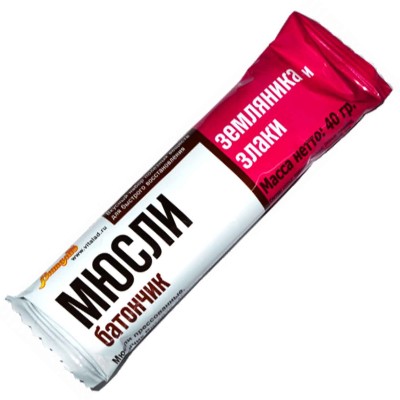 Батончик Виталад злаки,земляника 40гр м/у