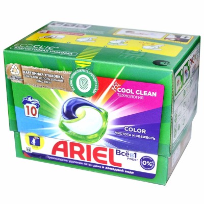 Капсулы для стирки Ariel Color 10*19.5гр пэт