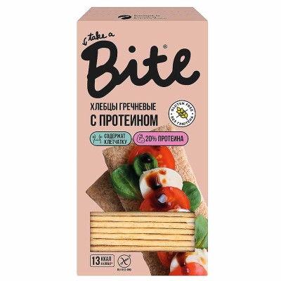 Хлебцы Take a Bite гречневые с протеином 100гр к/у