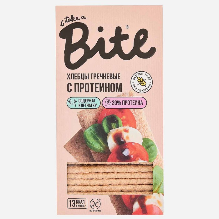 Хлебцы Take a Bite гречневые с протеином 100гр к/у