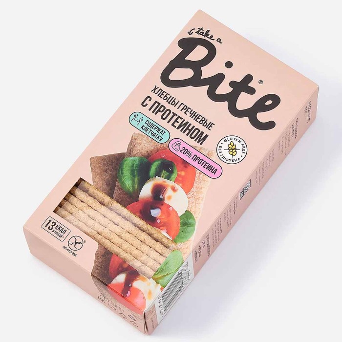 Хлебцы Take a Bite гречневые с протеином 100гр к/у