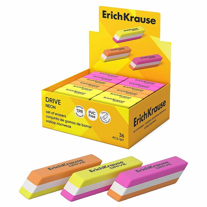 Ластик Erich Krause Drive 57*15*13мм арт35779
