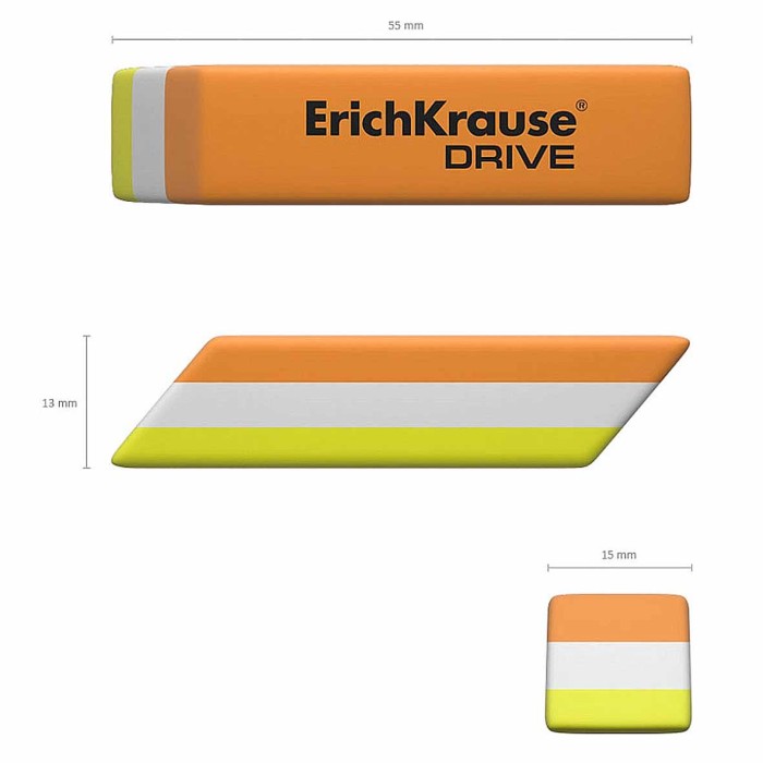 Ластик Erich Krause Drive 57*15*13мм арт35779
