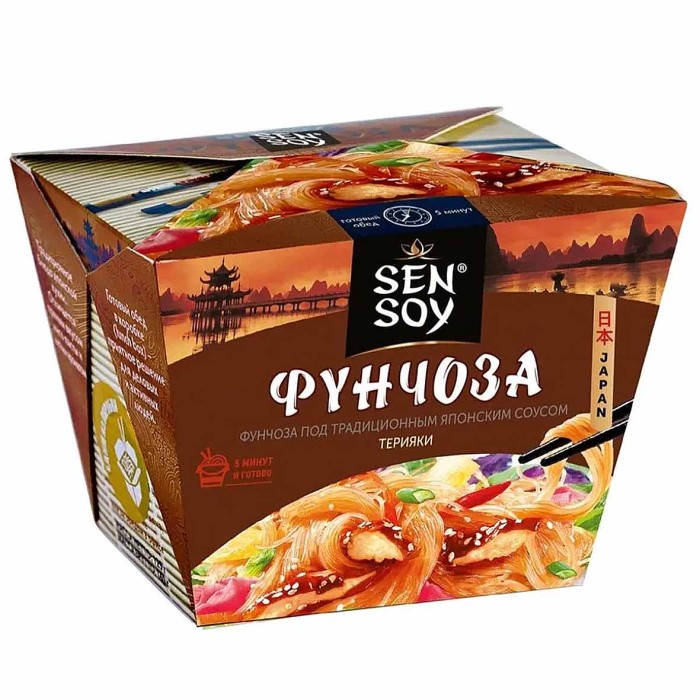 Фунчоза Sen Soy под японским соусом терияки 125гр к/у