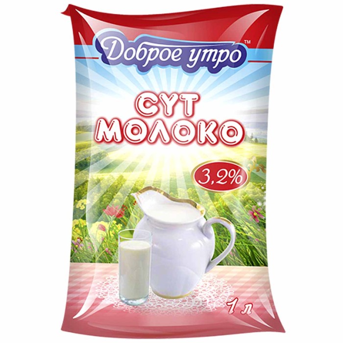Молоко Milk Project Доброе утро 3,2% 900мл ф/п