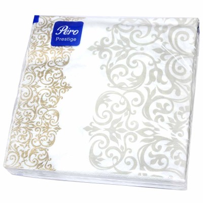 Салфетки бумажные Pero Prestige Версаль 3сл 33х33см 20л