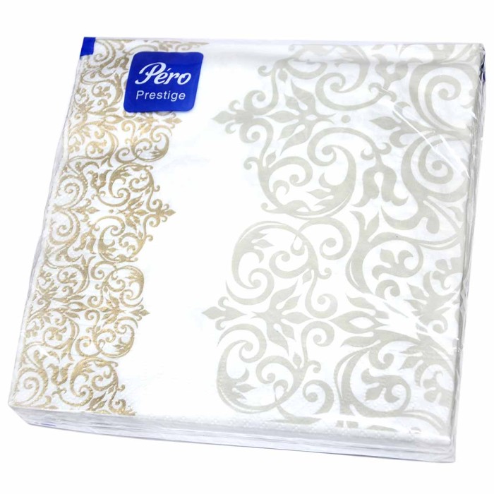 Салфетки бумажные Pero Prestige Версаль 3сл 33х33см 20л