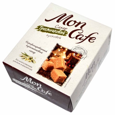 Сахар тростниковый Mon Cafe кусковой 500гр к/у