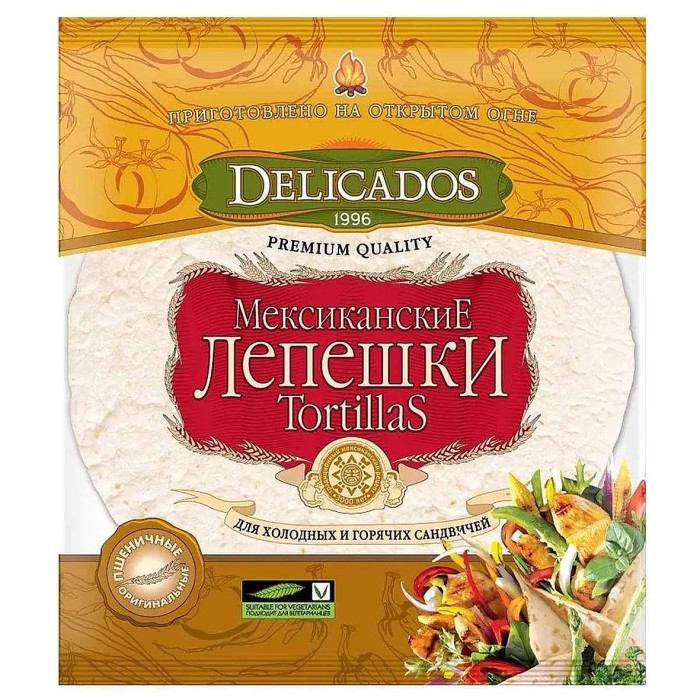 Лепешки Delicados Мексиканские оригинальные 6шт м/у