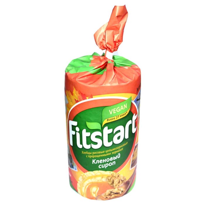 Хлебцы Fitstart рисовые кленовый сироп 100гр м/у