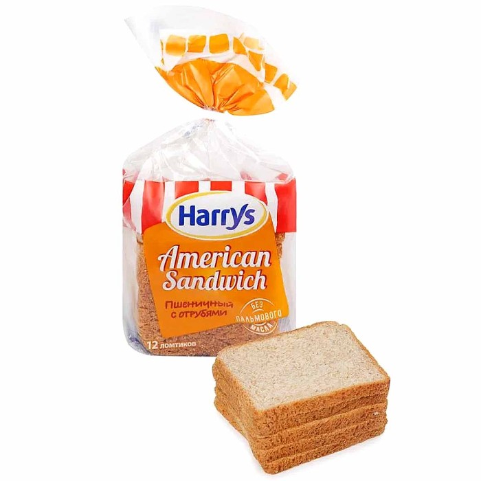 Хлеб Barilla Harry's Пшеничный с отрубями 470гр м/у