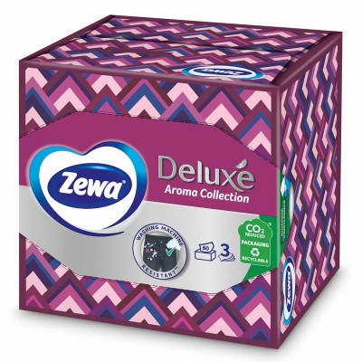 Салфетки косметические Zewa Deluxe Aroma 3сл 60шт к/у