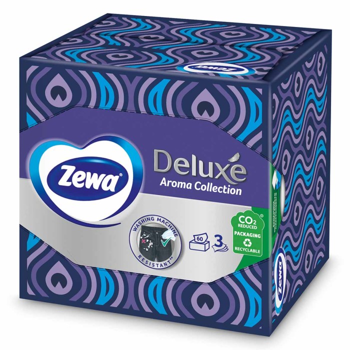 Салфетки косметические Zewa Deluxe Aroma 3сл 60шт к/у