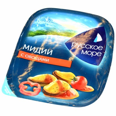 Салат Русское море из мидии чилийской с овощами 150гр пэт