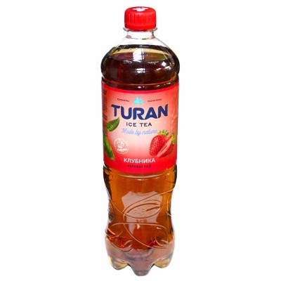Чай Turan Ice tea клубника черный 1л пэт