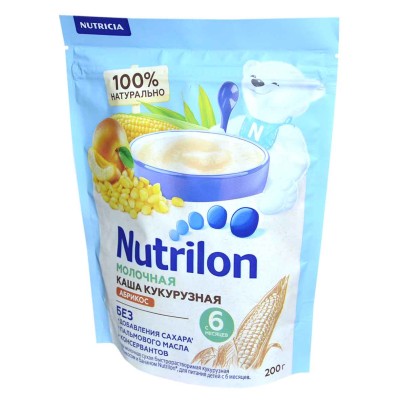 Каша Nutrilon кукурузная молочная абрикос-банан с 6мес 200гр д/п