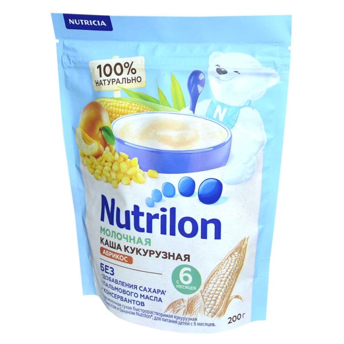 Каша Nutrilon кукурузная молочная абрикос-банан с 6мес 200гр д/п