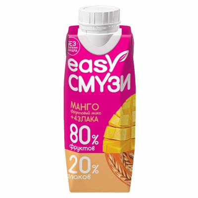 Смузи Сады Придонья манго,виноград,ананас с мякотью и злаки 250мл т/п