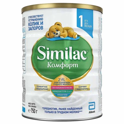 Смесь Similac Комфорт 1 молочная с 0-6мес 750гр ж/б