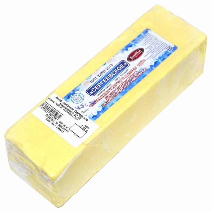 Масло сливочное Сергеевское традиционное 82.5%