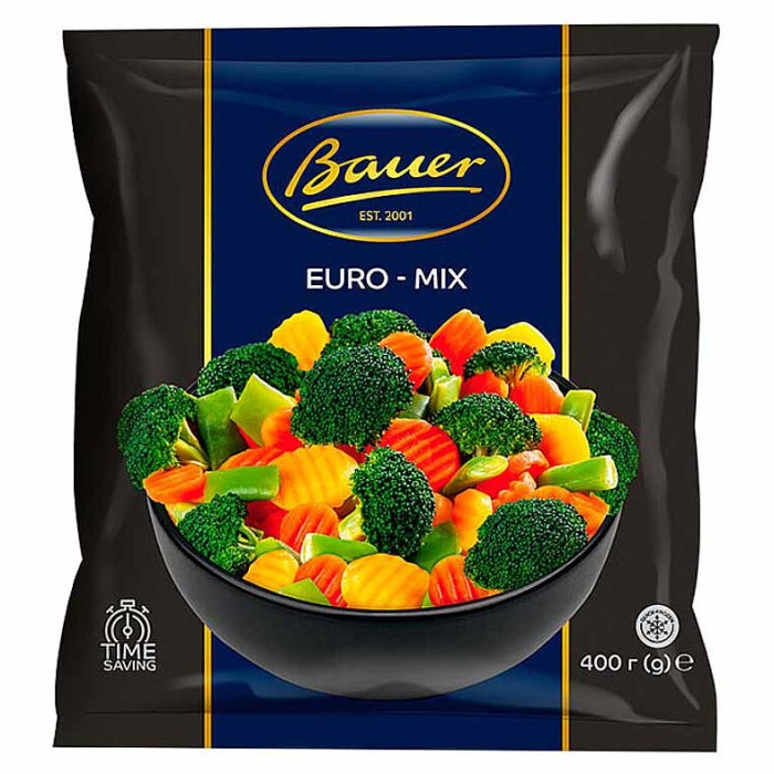 Смесь овощная Bauer евро-микс 400гр м/у