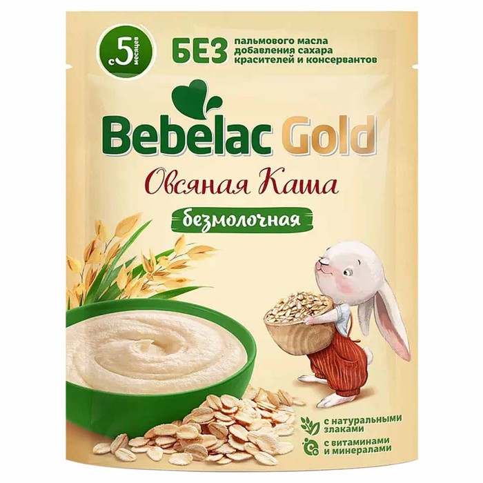 Каша Bebelac овсяная безмолочная с 4мес 180гр д/п