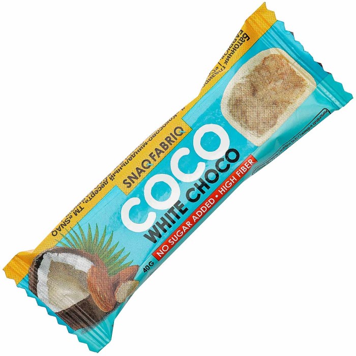 Батончик глазированный Bombbar SNAQ FABRIO COCO Кокос/Миндаль 40гр