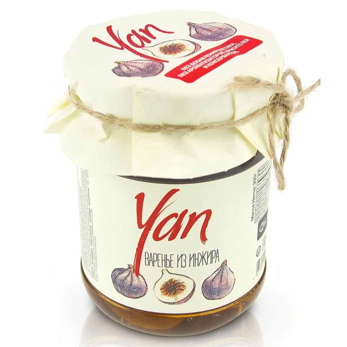 Варенье Yan из инжира 300гр ст/б