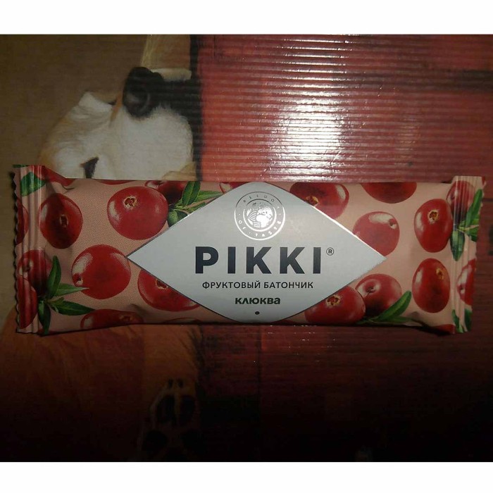 Батончик фруктовый Pikki клюква-яблоко 25г