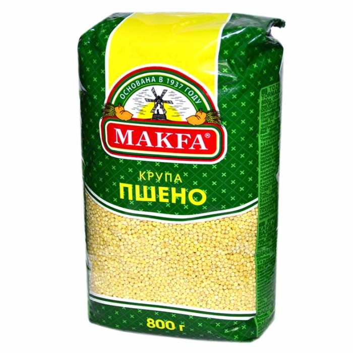 Крупа пшено Makfa шлифованное 800гр м/у