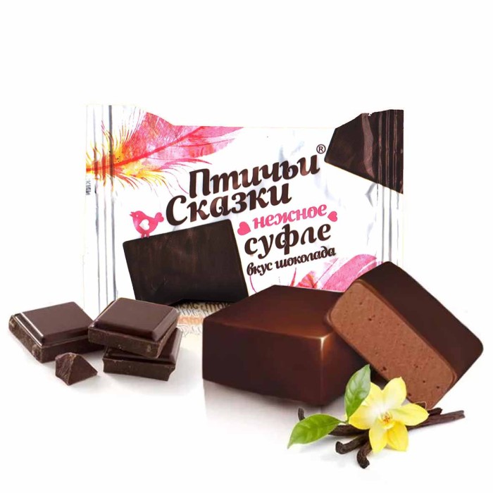 Конфеты Птичьи сказки Суфле со вкусом шоколада 500гр м/у